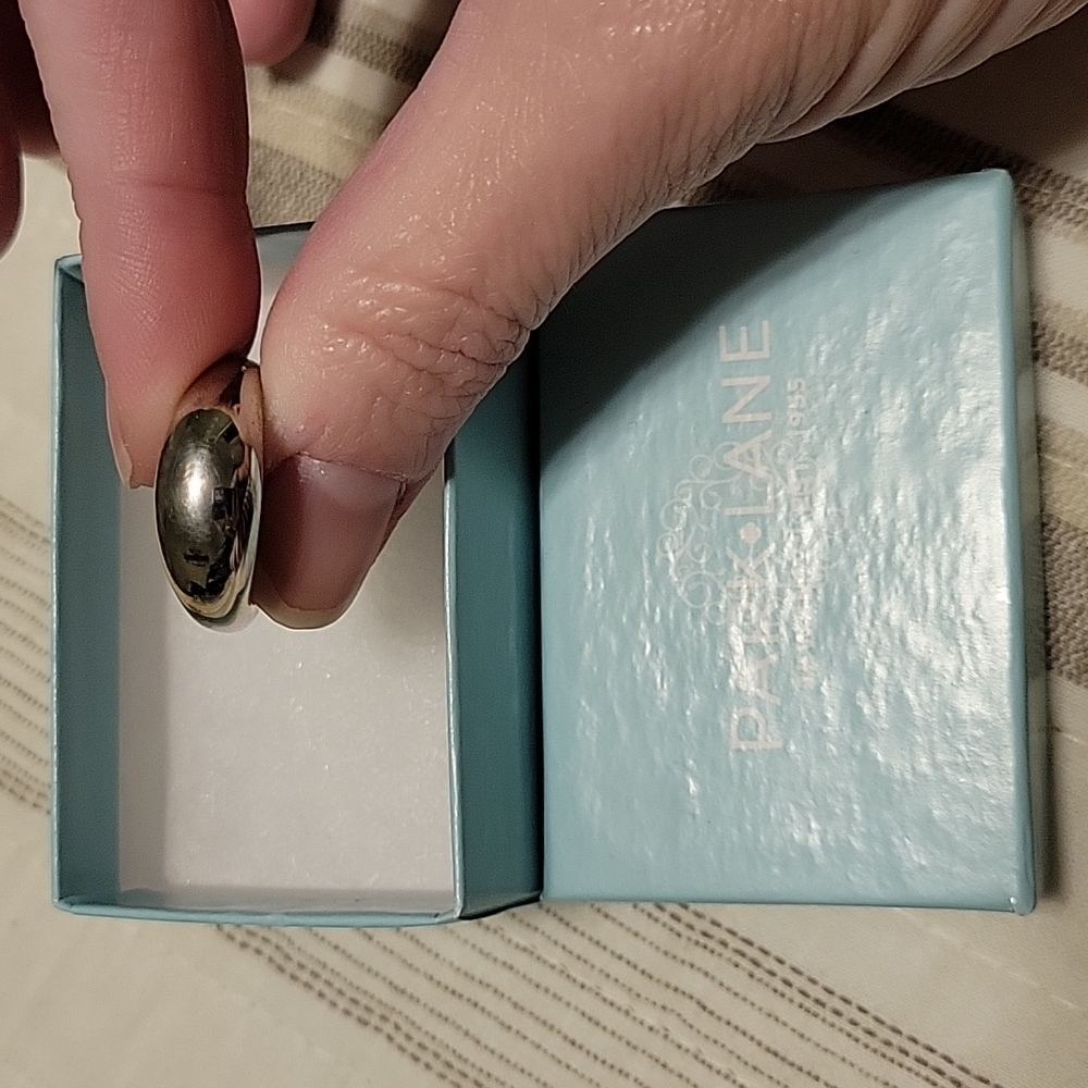 Park Lane polished silver tone ring